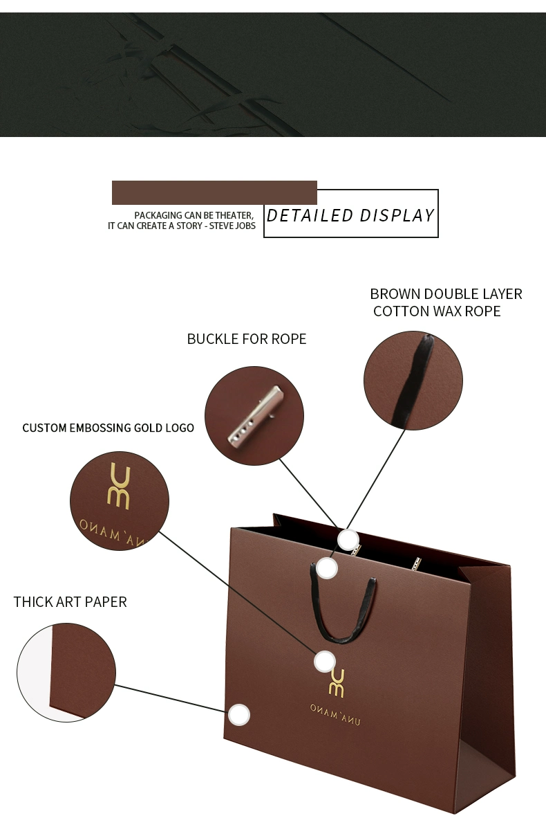 Custom FSC Matte White Black Color Print Gift Carrier Cosmetic Packaging Garment Paper Bag