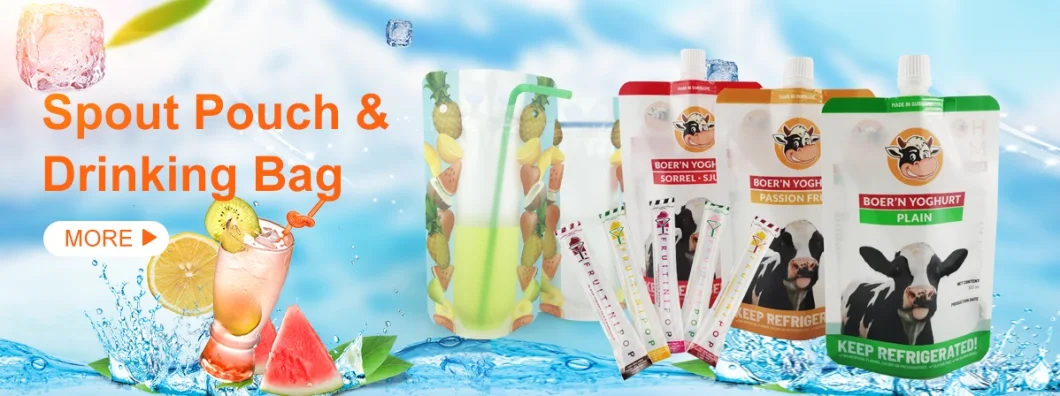 Custom Printed Clear Lamianted Plastic 3 Side Seal Ice Popsicle Packaging Tube Bag