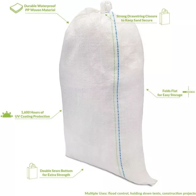 Rice Bag 25kg 50kg Plastic Sand Cement Packaging Bags Recyclable Polypropylene Shopping Laminated PP Woven Bag