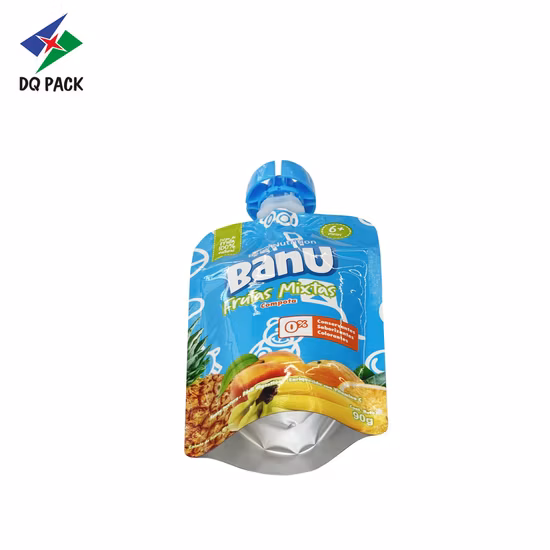 カスタム印刷された Doypack 包装、ソース、液体飲料、ジュース、牛乳、ヨーグルト、食品包装、注ぐビニール袋付きスタンドアップパウチ