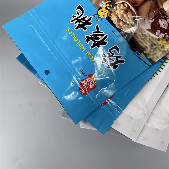 透明な窓とジッパーが付いた工場固有の高品質グラビア ドライ フルーツ ビニール袋