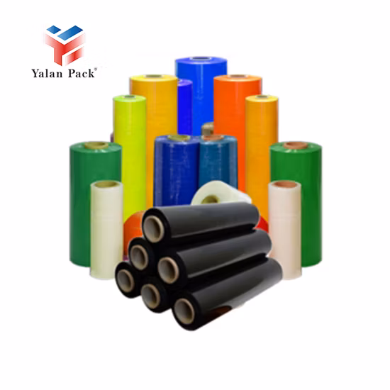 LLDPE 透明 黒 50cm×20ミクロン×2kg パレットフィルム/ストレッチフィルム/ストレッチプラスチックフィルム